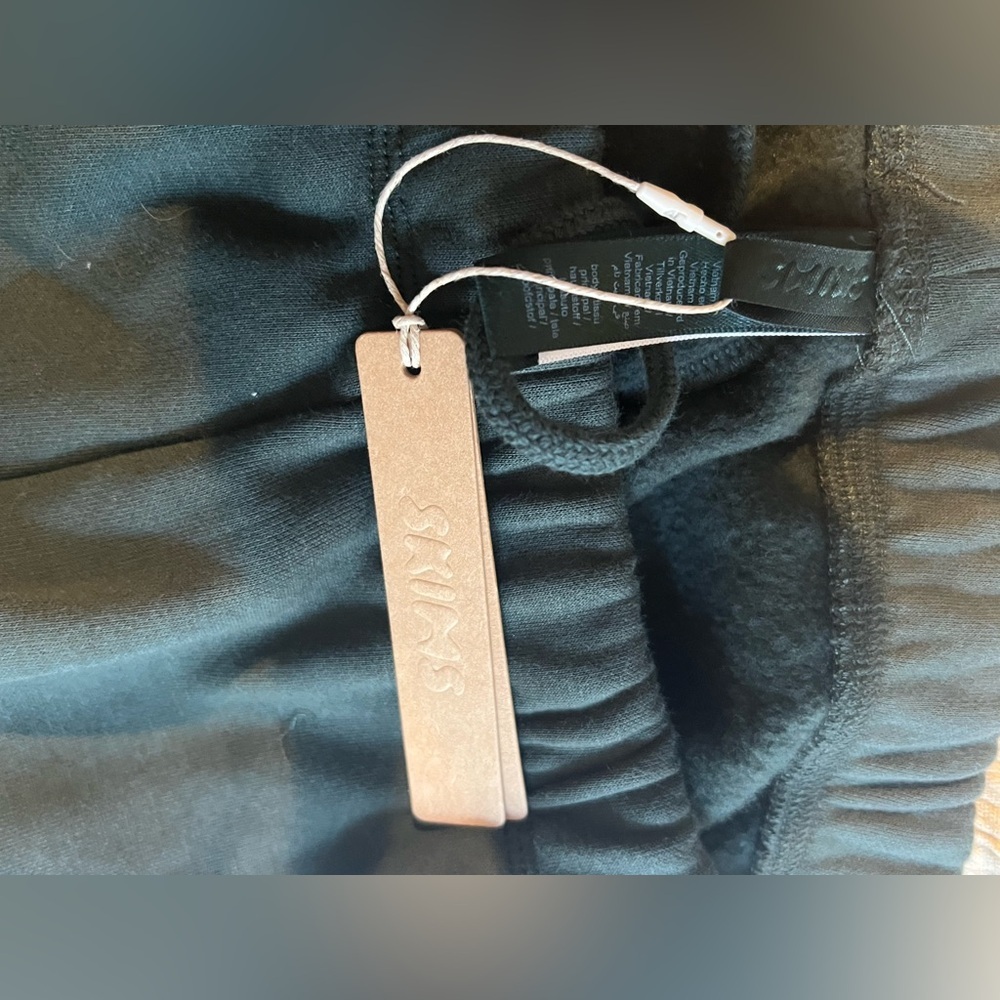 SKIMS Cotton Fleece Straight Leg Sweatpants Spruce NWT Small Medium - Picture 8 of 10